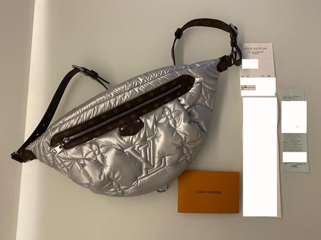 Louis Vuitton Maxi Bumbag Silver in Econyl Recycled Nylon with