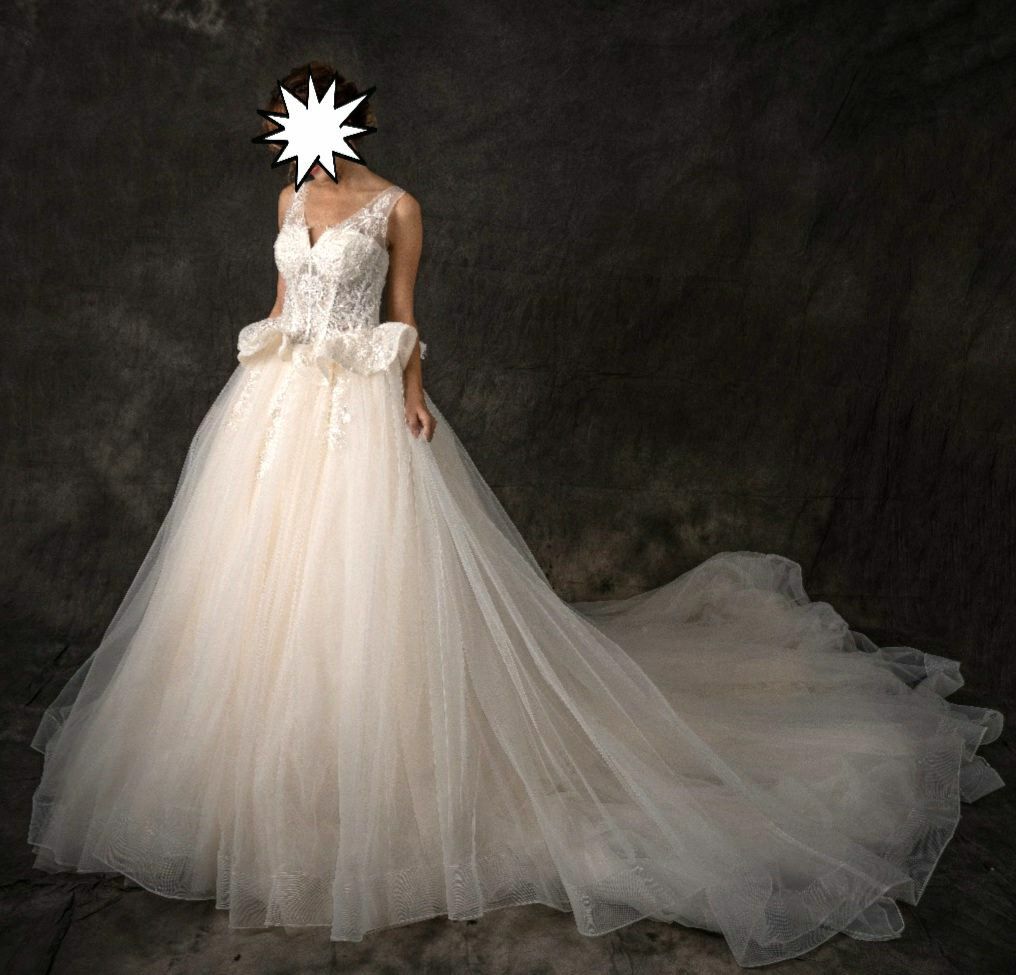 White tulle sale gown