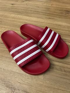 Red sale slides womens