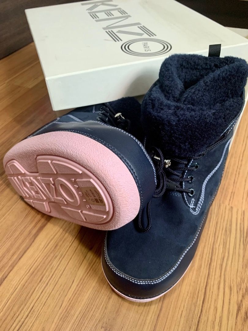 Adorable KENZO Navy Pink Snow Boots EU 39 UK6 RTP SGD500