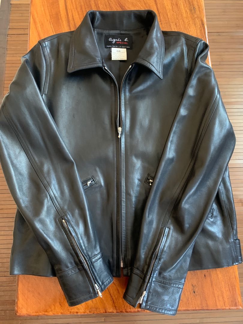 Agnes B. Black Lamb Leather Jacket, Women's Fashion, Coats Agnes B. Black Lamb Leather Jacket, Women's Fashion, Coats
