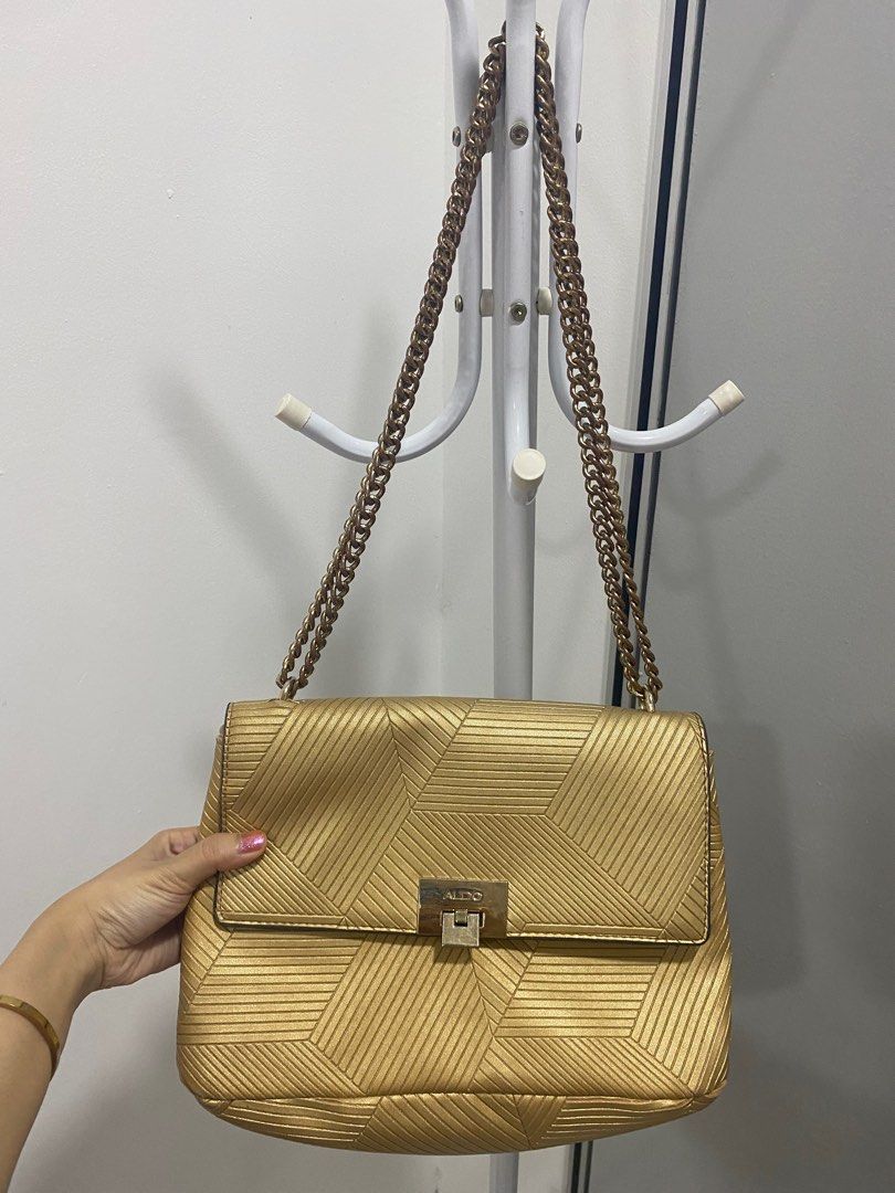 Aldo store gold handbag