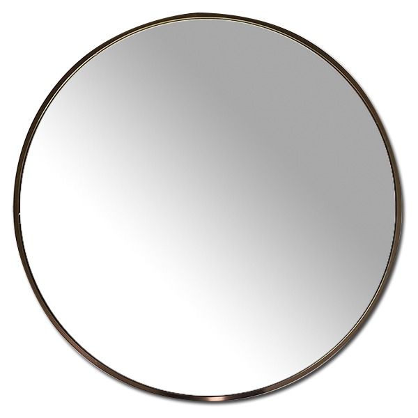 Aluminum Frame Rose Gold Round Mirror (70cm), Furniture & Home Living, Home Decor, Mirrors on