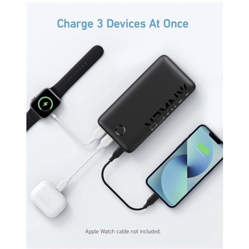 Anker 335 Power Bank (PowerCore 20K), 20W Portable Charger with USBC