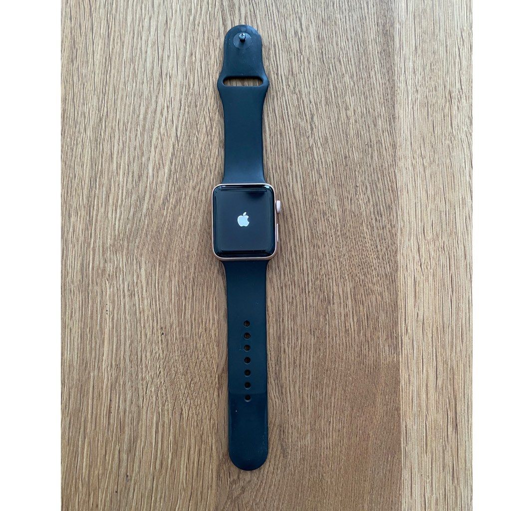 Apple watch series 3 gps 42mm gold aluminum case with pink sand sport band top