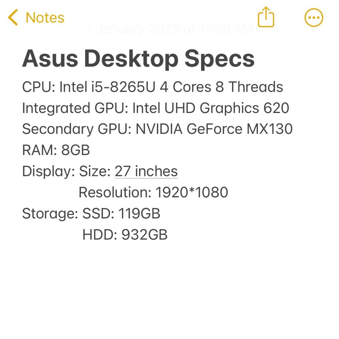Asus Inbuilt Desktop, Computers & Tech, Desktops on Carousell