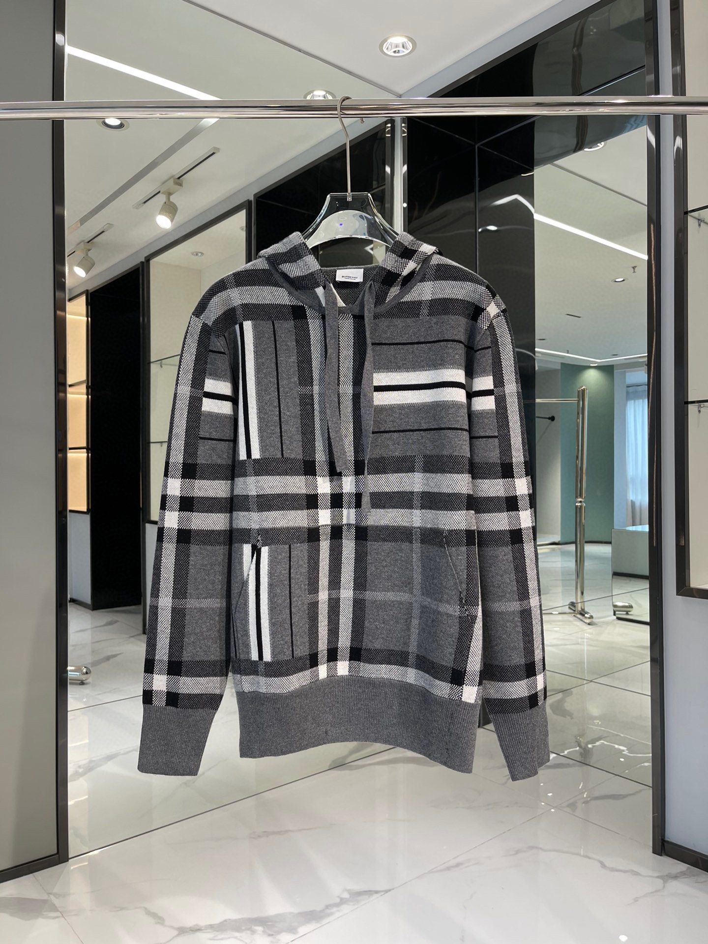 Burberry plaid hoodie store