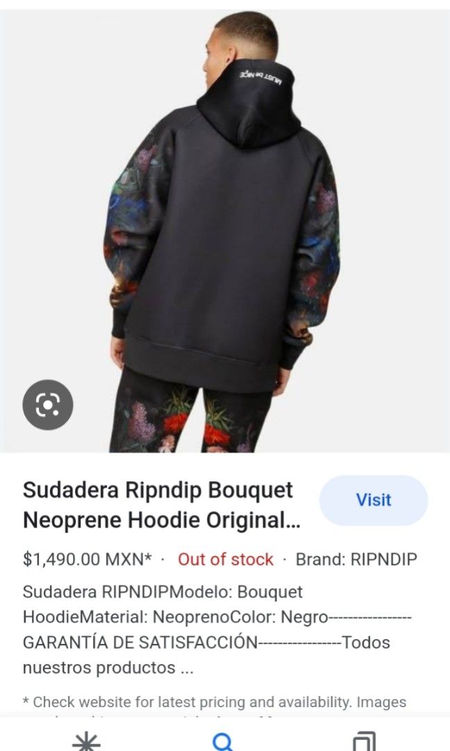 Ripndip bouquet black neoprene online hoodie