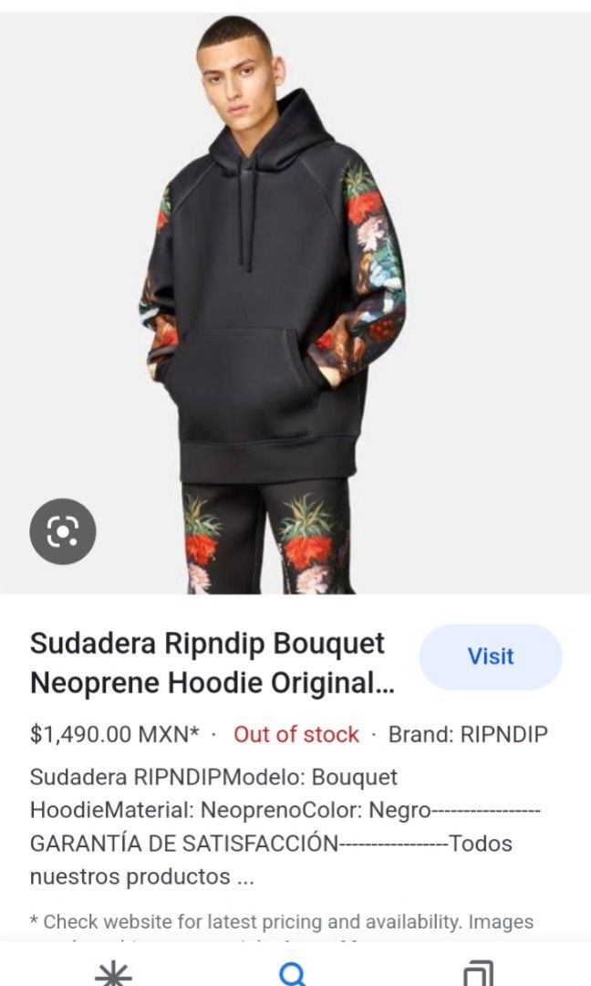 Ripndip bouquet hoodie top