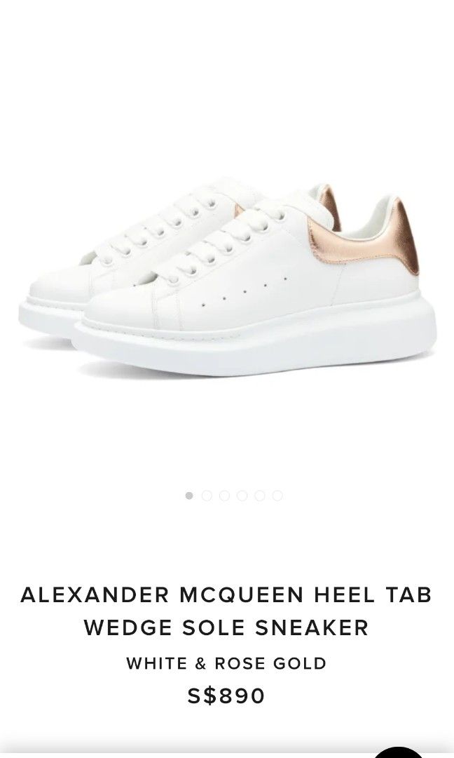 Rose gold 2025 alexander mcqueen trainers