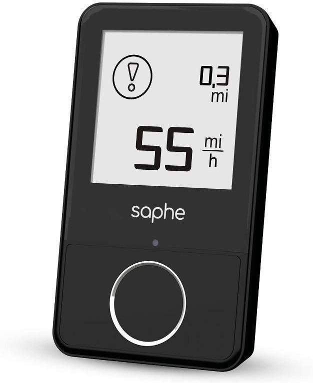 Saphe One+ traffic alarm, warns about all speed camera types in traffic  with audible signal and light, speed camera detection throughout Europe,  starts automatically on departure via Bluetooth & App : 