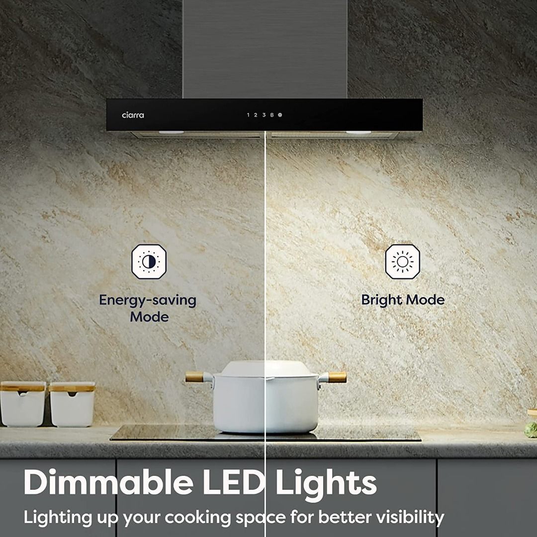 [B3021] CIARRA CBCS6102 Touch Control Cooker Hood Recirculating Chimney