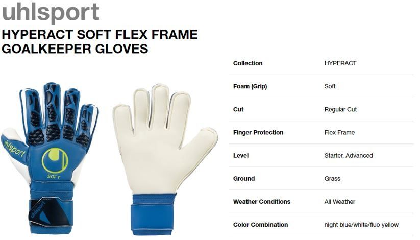 Uhlsport goalkeeper clearance gloves size guide