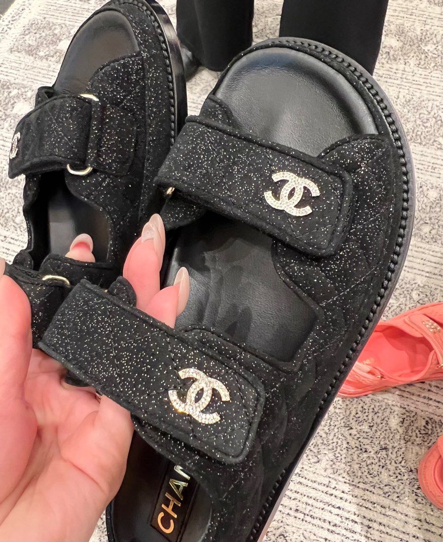 LNIB Chanel dad sandals 39 Luxury Sneakers Footwear on Carousell