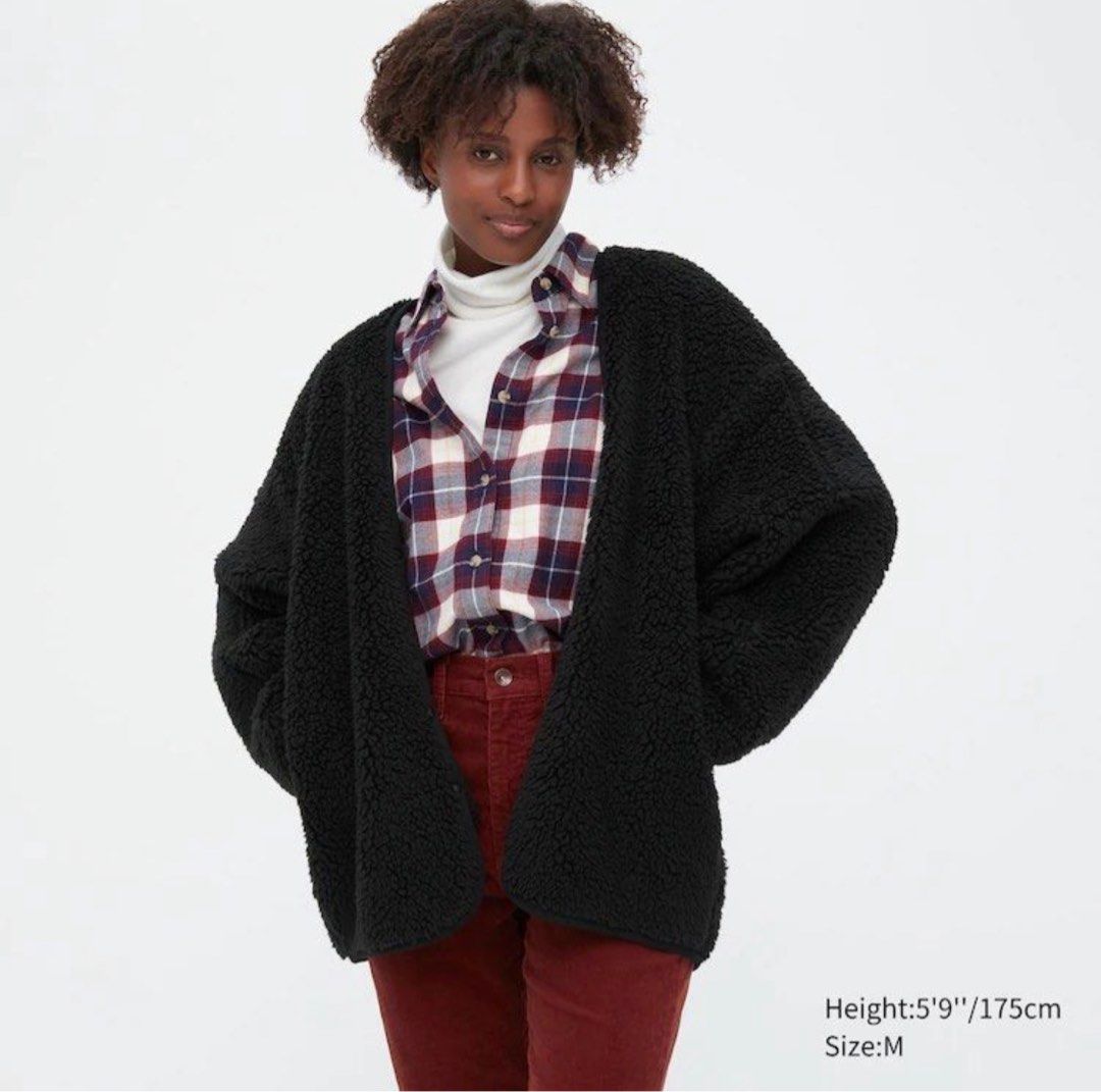BNWT Uniqlo Oversized Fleece Cardigan Uniqlo Light Pile Lined