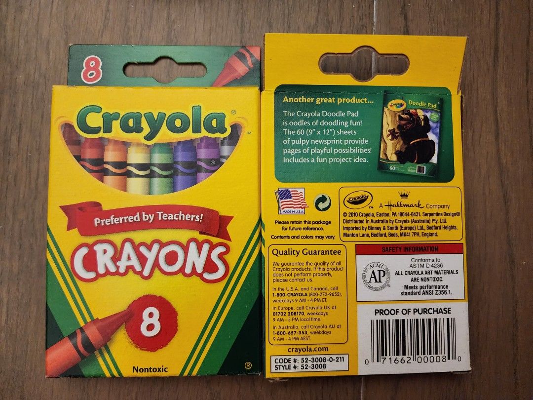 Brand new Crayola Crayons 8 colours per box, Everything Else on Carousell
