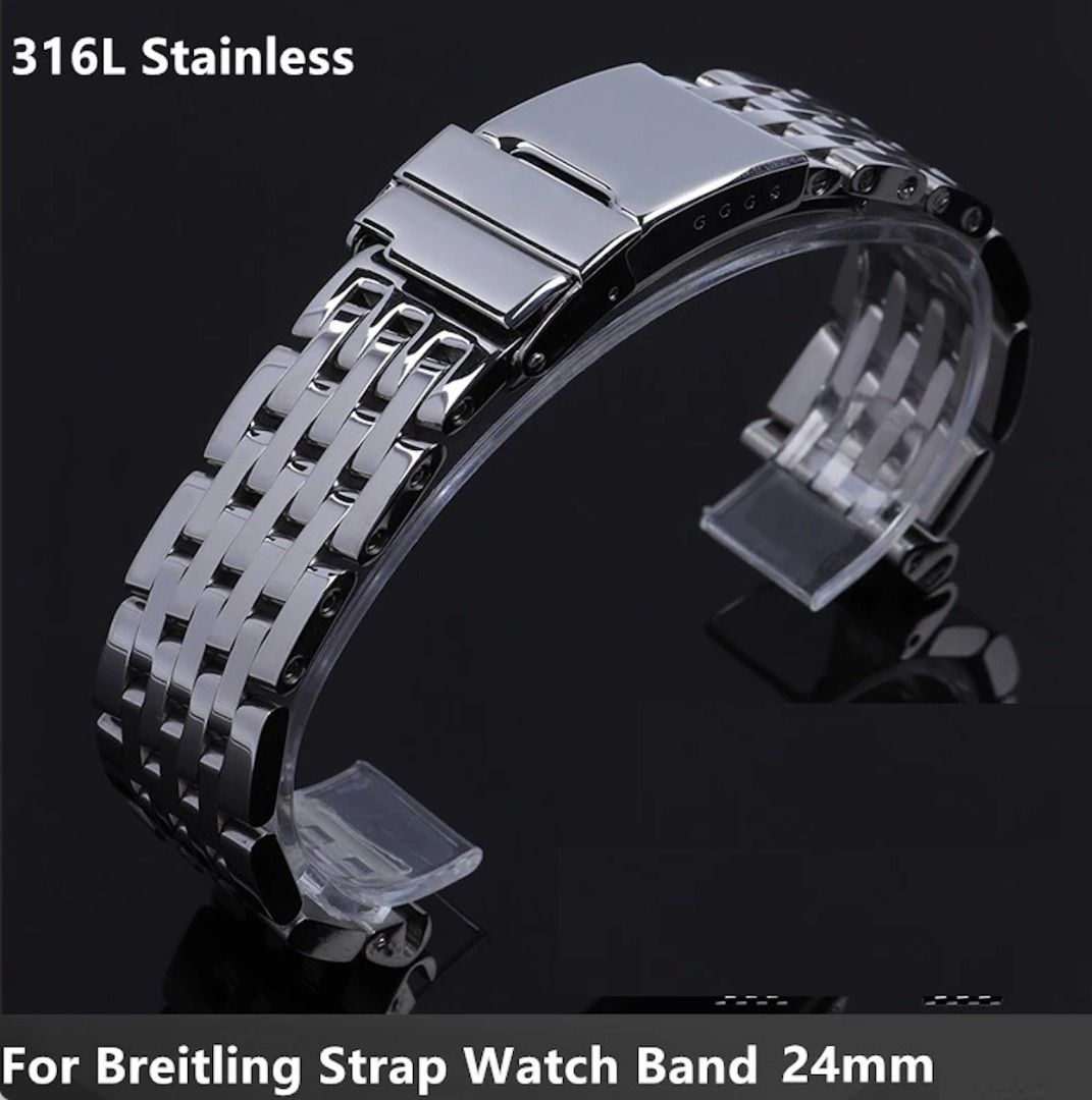 Breitling stainless steel strap 24mm Navitimer Avenger Luxury Watches on Carousell