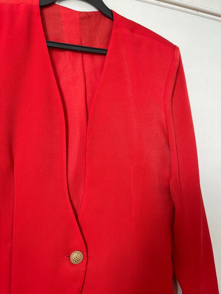 Red gold button hotsell blazer