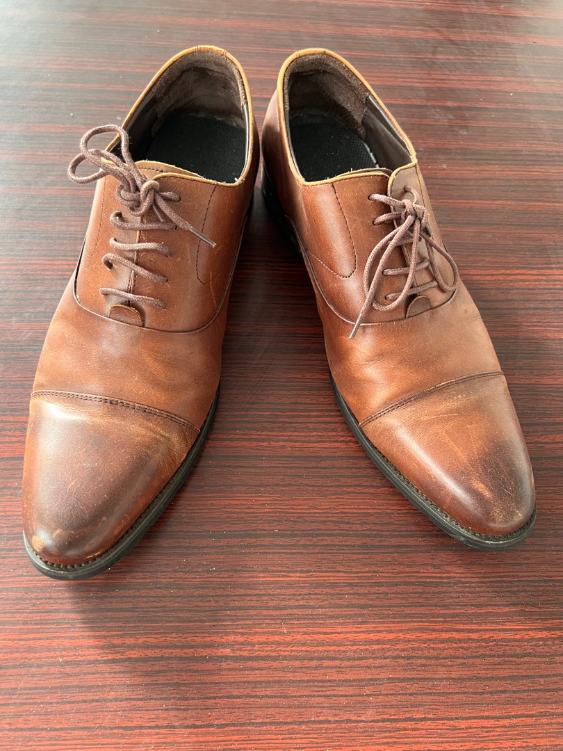 Brown leather formal office men shoes Men s Fashion Footwear