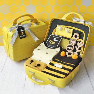 Bumblebee Yellow Boy / Girl Unisex Gift Set In Exclusive Baby Cabin Size Luggage