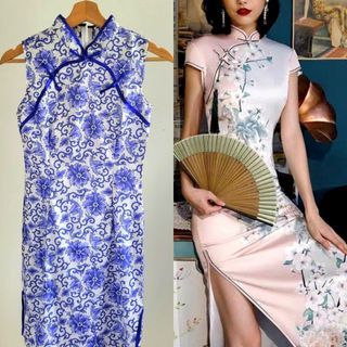 Bundle cheongsam Sincia original from China imlek 2023 CNY sangjit  dress