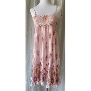 Cami Floral Sheer Pleated Dress