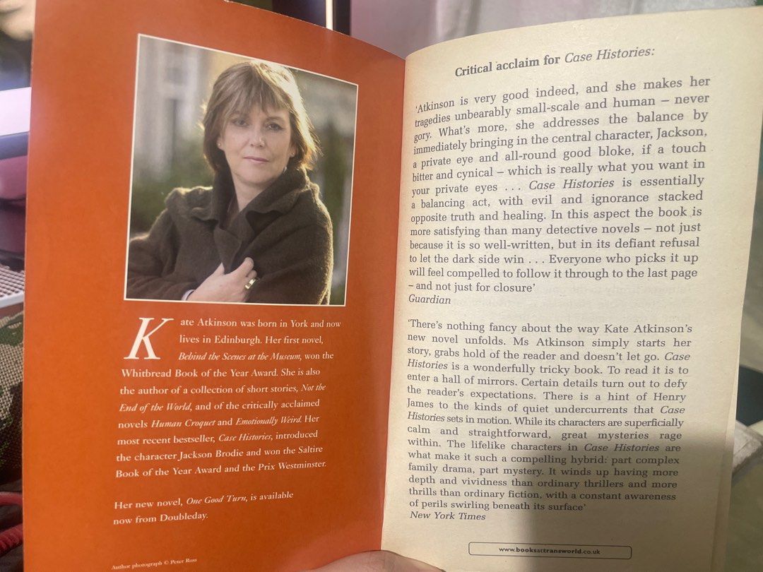 CASE HISTORIES BY KATE ATKINSON, Hobbies & Toys, Books & Magazines
