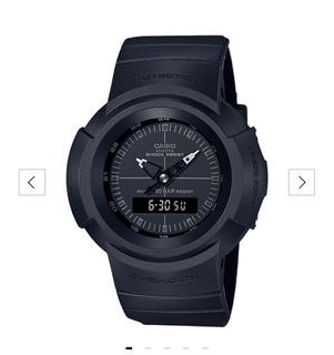 Casio G-Shock Analog-Digital Classic AW-500 Series Black Resin Band Watch AW500BB-1E AW-500BB-1E