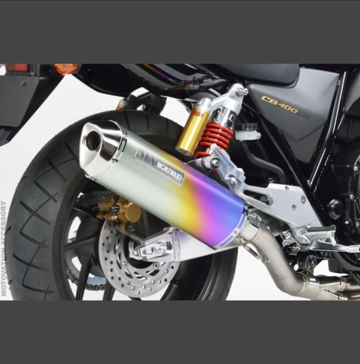 CB400 Revo (2008-2017) Moriwaki MX Ano Titanium Slip On Exhaust