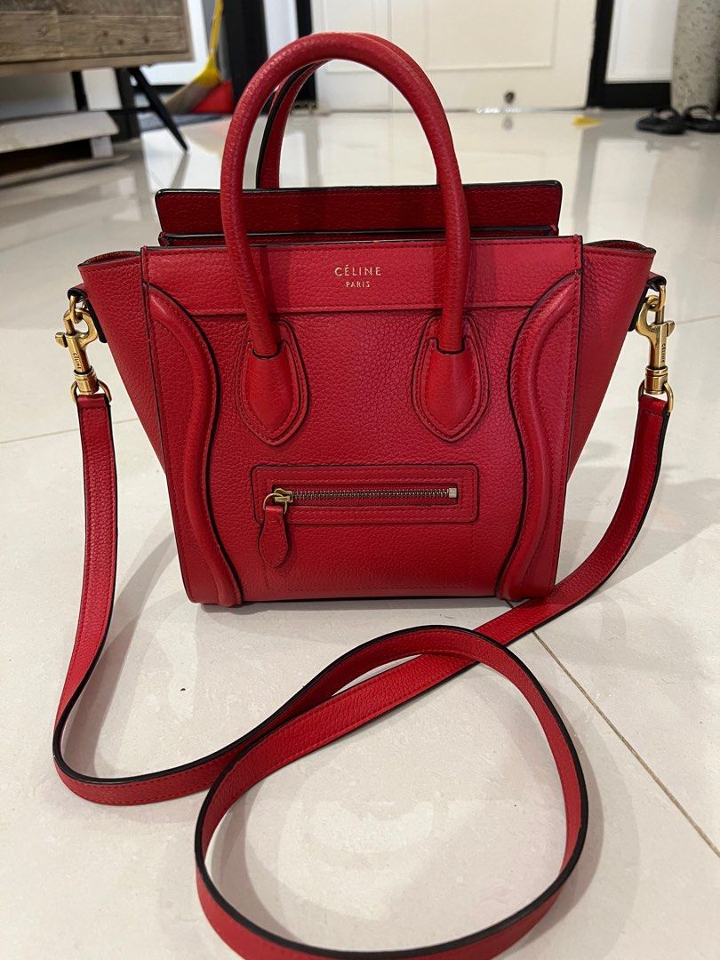 Celine luggage new arrivals nano red