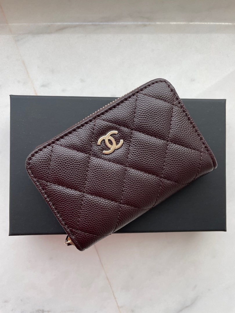 Chanel Classic Zipped Coin Wallet Black Caviar Ghw