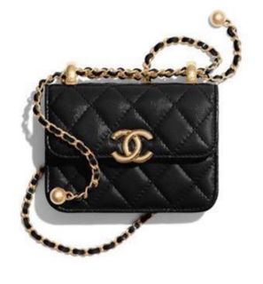 Chanel 21A White Mini Flap Coin Purse With Chain Handle Shoulder Crossbody  Bag