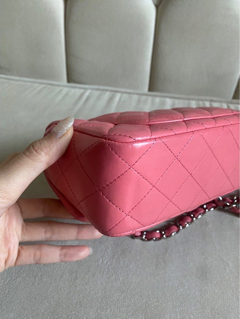 Chanel Pink Mini 8 Flap Lambskin Holo 16