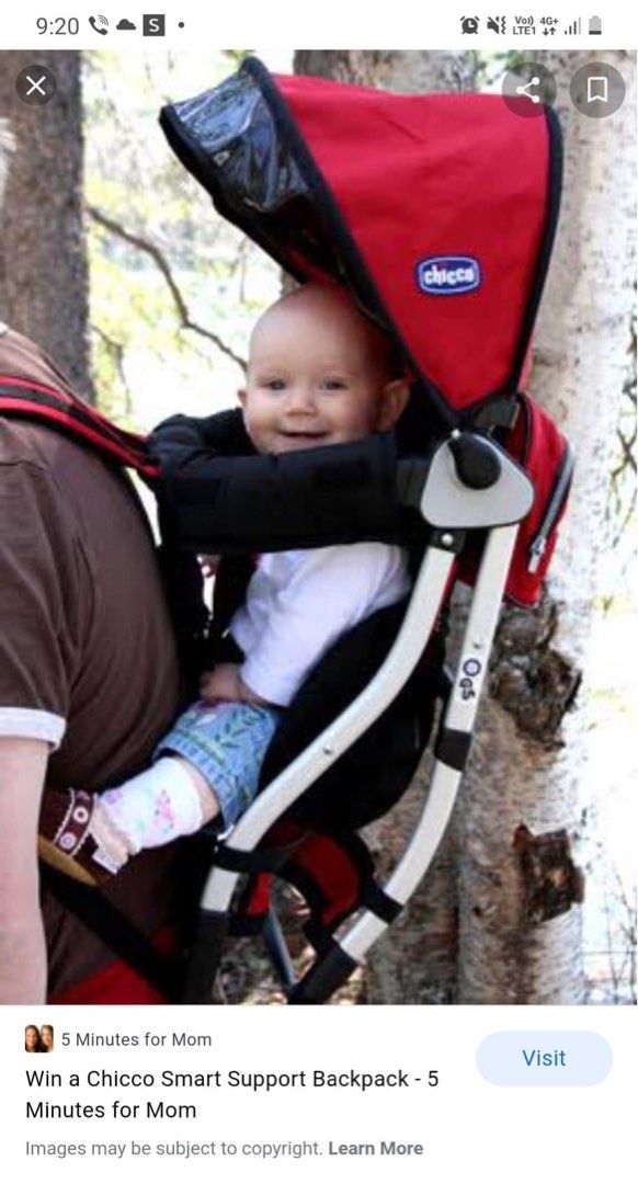 Chicco hiking cheap baby carrier red
