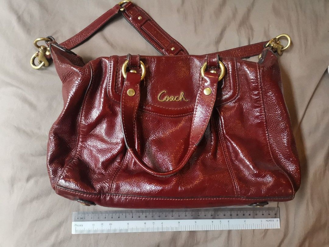 Maroon coach purse top