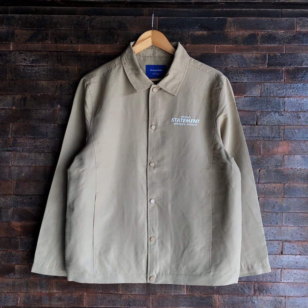 Coach Jacket All about denim D FRJ Jeans Original Second, Fesyen Pria, Pakaian , Baju Luaran di