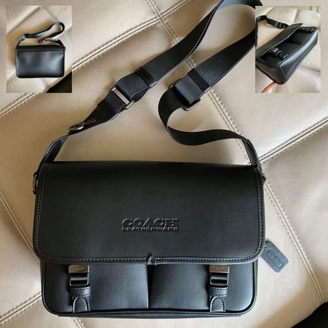 COACH League Messenger Bag C9157 Black, Men's Fashion, Bags, Sling Bags ...