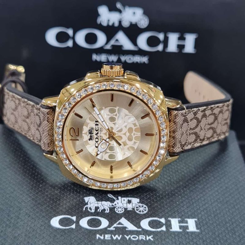 Coach women's clearance leather watches