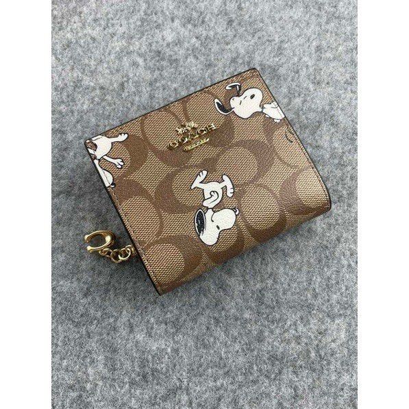 Coach X Peanuts Snoopy Snap Card Wallet || Coin Purse