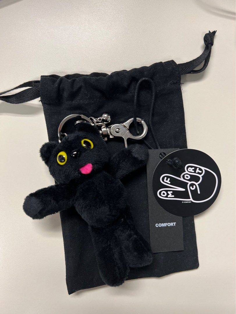 🇰🇷Comfort PIYONG Doll Key Ring (black), 名牌, 飾物及配件- Carousell