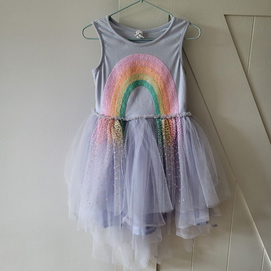 Cotton On Kids rainbow dress with a tulle tutu