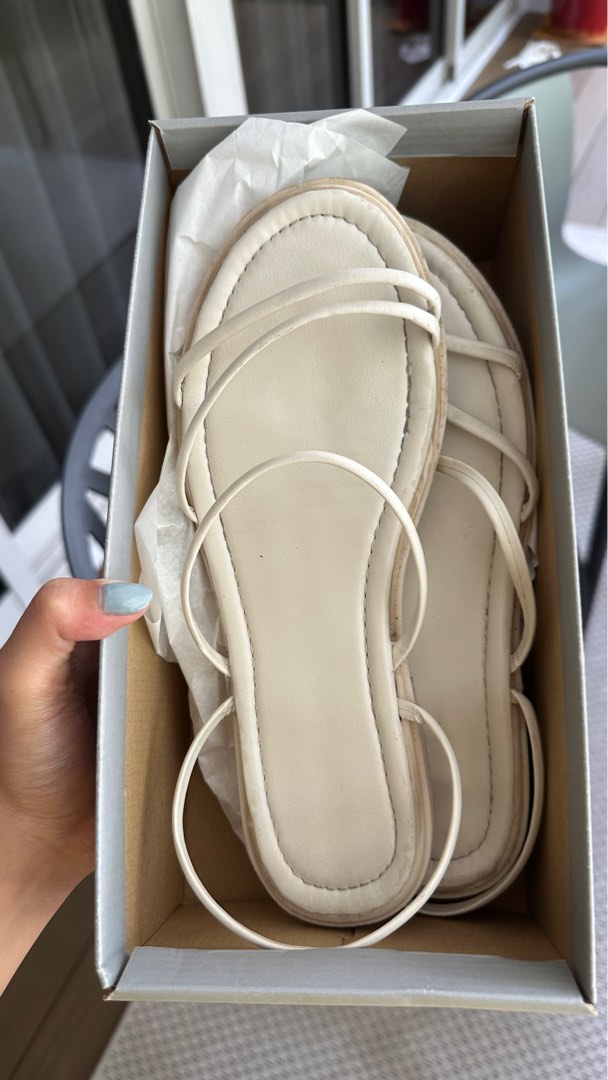 womens cream heeled sandals