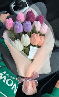 Crochet Flowers Bouquet - Pre orders (tulips, sunflowers, daisy) mother's day & valentine