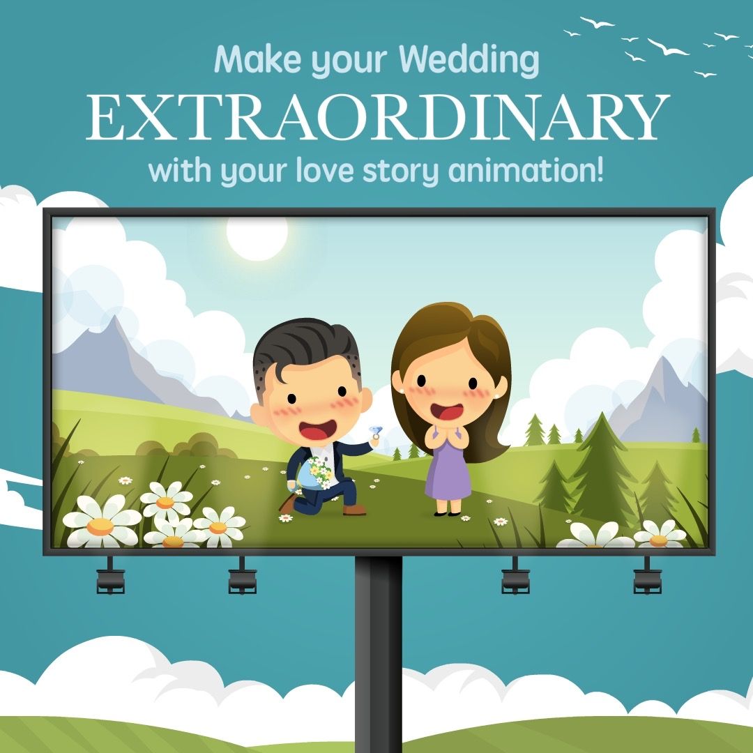 Custom Made Wedding Love Story Animation Video | Wedding Opening Video| Animated  Love Story, Lifestyle Services, Photography & Video Services on Carousell