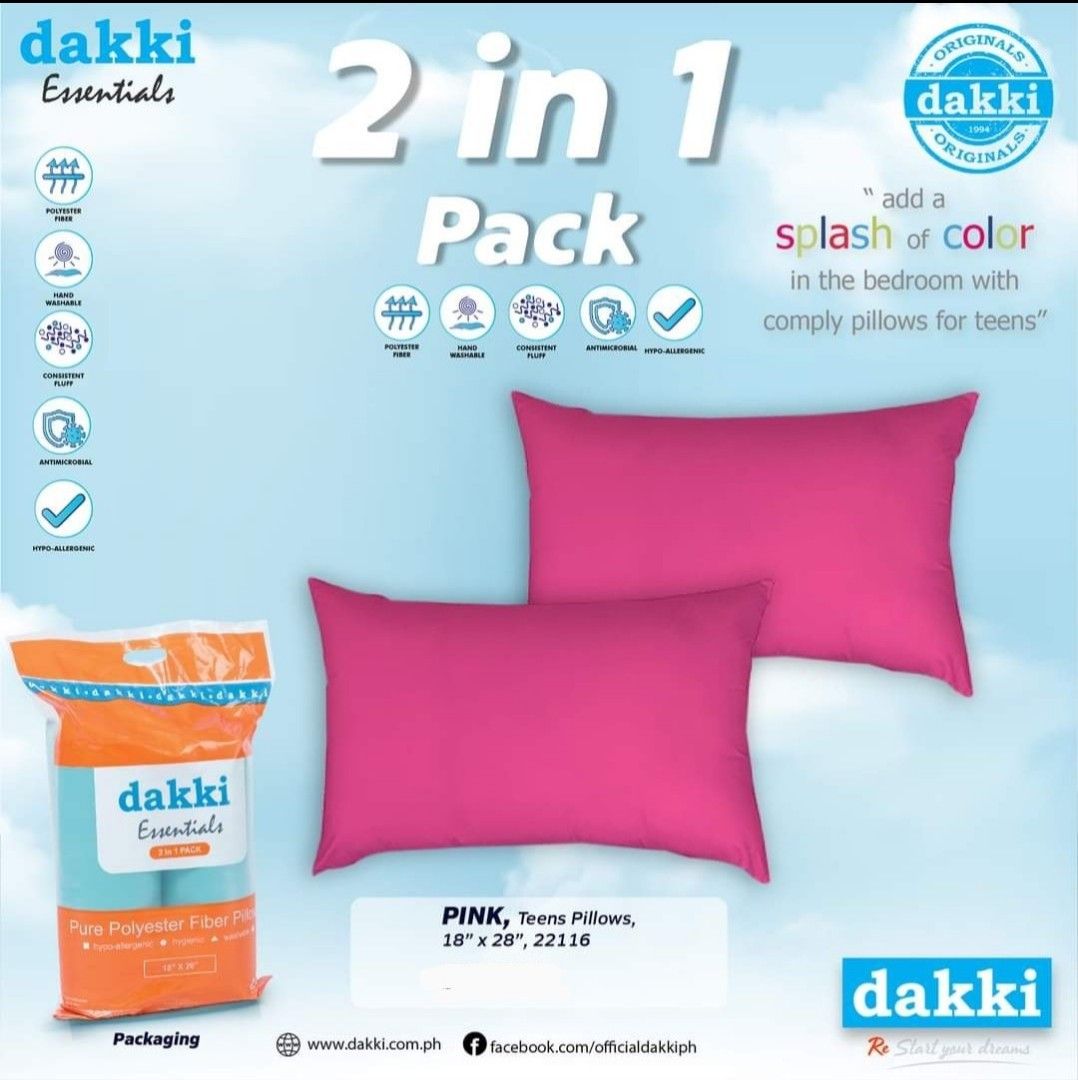 Dakki hot sale pillows washable