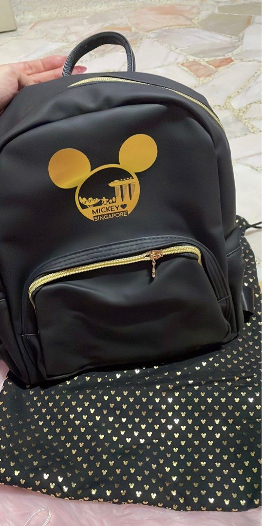 DISNEY MICKEY BACKPACK (BLACK), Men's Fashion, Bags, Backpacks on Carousell