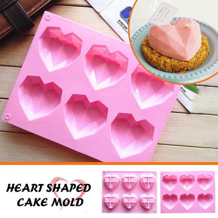 Diamond Silicone Mold, 3d Diamond Heart Shaped Cake Mold, Chocolate Mold,  Mousse Mold, Diy Baking Mo | Fruugo KR