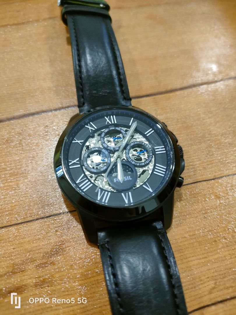 Fossil ME3028 Grant Automatic Black Leather Watch