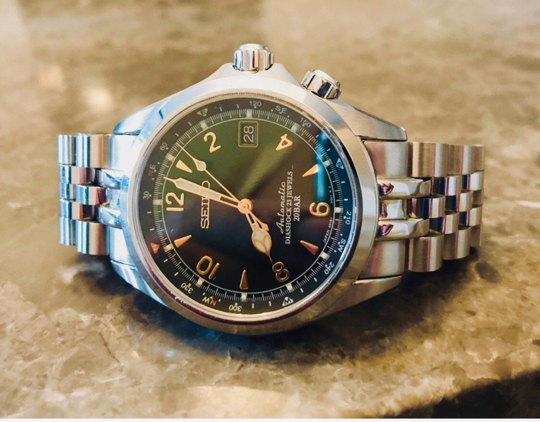 Full Gold Seiko Alpinist for sale , Luxury, Watches on Carousell