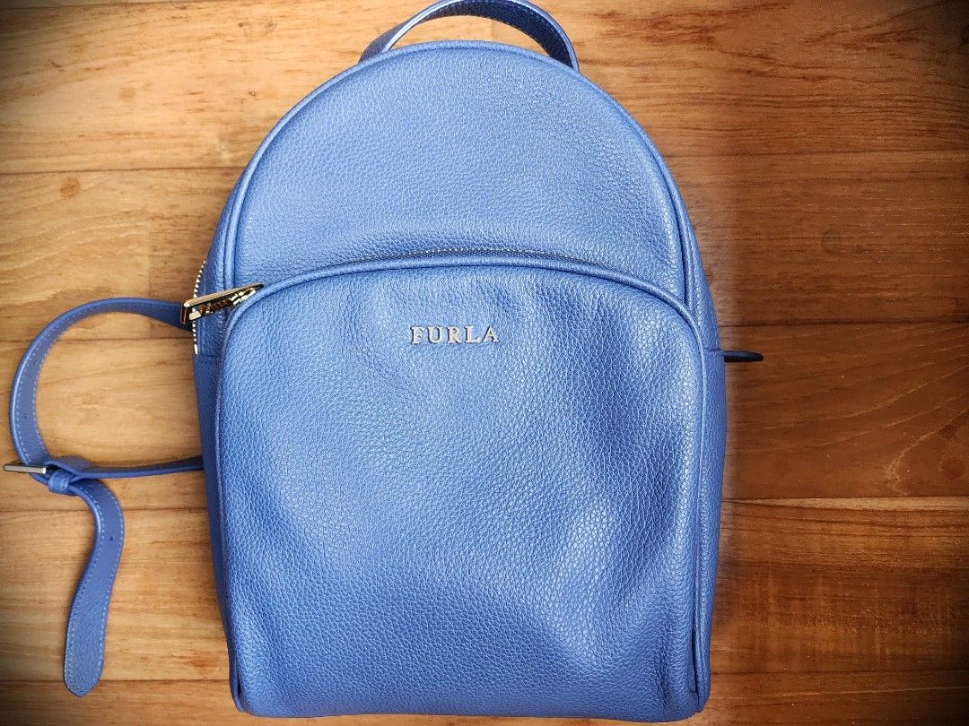Furla Pretty Blue leather backpack, Women display picture 1
